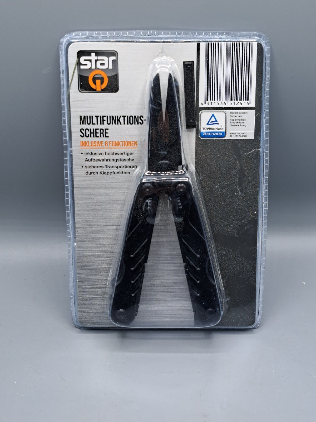 StarQ Multifunktionsschere, 8 Funktionen, Ohne Tasche